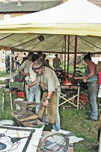 Forging in the tent