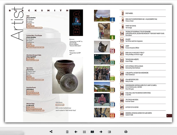 Magazine Archive - Contents page